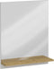 FMD Wandspiegel met schap 54,5x13,5x67,5 cm artisan eiken
