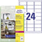 Avery-Zweckform L4773-8 Folie-etiketten 63.5 x 33.9 mm Polyester folie Wit 192 stuk(s) Permanent hechtend Laser (kleur)