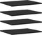 vidaXL - Wandschappen - 4 - st - 40x50x1,5 - cm - bewerkt - hout - zwart