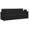 vidaXL - Vloersofa - Bed - 2-in-1 - Zwart - 213x144x60 - cm - Velours