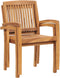 vidaXL - Tuinstoelen - stapelbaar - 2 - st - massief - teakhout