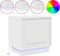 vidaXL - Nachtkastje - met - LED - Verlichting - Wit - 44x34,5x45 - cm