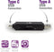 Ewent EW1075 - Kaartlezer - USB 3.1 Gen1 Type-C en Type-A - Zwart