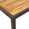 vidaXL Tuintafel met acaciahouten blad 190x90x75 cm poly rattan zwart