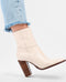 PS Poelman MADE Dames Laarzen - Hoge hak 10 cm - Gebroken Wit - Maat 36