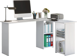 VCM Houten hoekbureau Hoekbureau Computerbureau PC-compartiment Lusias Houten hoekbureau Hoekbureau Computerbureau PC-compartiment Lusias
