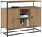 vidaXL - Sideboard - Artisan - Eiken - 100x35x80 - cm - Engineered - Wood - en - Staal