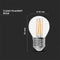 V-TAC VT-2386 LED Bulb - 130lm/w - Golf - E27 Holder - IP20 - Transparent - 6W- 800 Lumens - 6400K