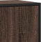 vidaXL - Dressoir - 68x35x76 - cm - bewerkt - hout - en - metaal - bruin - eikenkleur