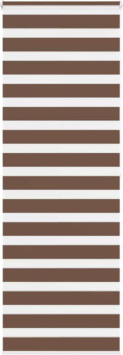 vidaXL - Zebra - rolgordijn - 85x200 - cm - stofbreedte - 80,9 - cm - polyester - bruin