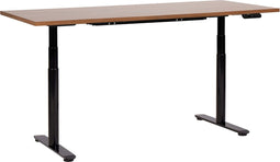 DESTINAS - Elektrisch bureau - Donkerhout/Zwart - 180 cm - MDF