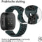 imoshion Siliconen sport bandje - Geschikt voor Fitbit Versa 4, Versa 3, Sense 2, Sense - Groen - One Size