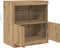 vidaXL - Dressoir - met - LED-verlichting - Artisan - Eiken - 60x37x67 - cm