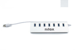 Nilox NX7HUB30 - USB Hub - 7x USB 3.2 Gen 1 - Wit