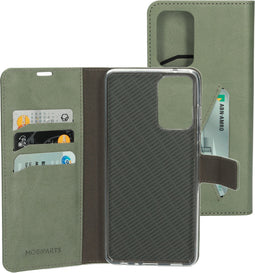Mobiparts Galaxy A72 (2021) - Classic Wallet Case - Ruimte voor pasjes - Groen
