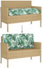 vidaXL - Ligbedkussen - voor - Zit-/Rugleuning - met - Bladerenpatroon - 120x50x12 - cm - Oxford - Stof