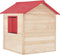 vidaXL Kinderspeelhuis vurenhout rood