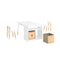 SoBuy KMB113-W - Kindertafelset - 2 Stoelen - Wit