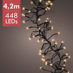 4,2m LED Cluster kerstboomverlichting - Goud - 448 lampjes - Dimbaar
