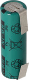 4 / 5AA NiMH-batterij FDK 1.2 volt 1100mAh met soldeerlipjes U-vorm, industriële versie platte bovenkant 43x14.2mm