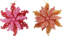 4.7 inch Snowflake Orna X 2. I 5x5x10 cm kerstornament