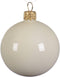 4 Glazen kerstballen glans 10 cm wol wit