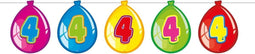 4 Jaar Birthday Ballonnen Slinger - 10 meter