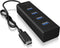 4 Poorten Hub USB 3.0 Zwart