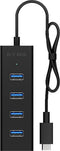 4 Poorten Hub USB 3.0 Zwart