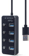 4 poorts 3.1 USB hub met schakelaars en netstroom