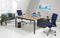 4 poots bureau vergadertafel Kubus 160x160cm bladkleur Antraciet eiken framekleur Antraciet (Ral 7016)
