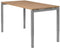 4 poots slinger verstelbaar bureau zit/zit kubus breed 160cm diep 80cm bladkleur havanna framekleur aluminium (ral9006)