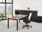 4 poots slinger verstelbaar bureau zit/zit Kubus breed 180CM diep 80CM bladkleur Kersen framekleur Antraciet (Ral 7016)