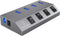 4-Port Hub USB 3.0 Anthracite