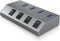 4-Port Hub USB 3.0 Anthracite