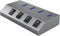 4-Port Hub USB 3.0 Anthracite