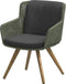 4 Seasons Flores dining tuinstoel met teak poten - Groen (1 st.) - OP = OP