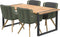4 Seasons Flores dining tuinstoel met teak poten - Groen (1 st.) - OP = OP