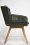 4 Seasons Flores dining tuinstoel met teak poten - Groen (1 st.) - OP = OP