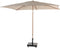 4 Seasons Outdoor Azzurro Parasol 200x300 - Sand/Houtlook Frame