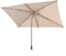 4 Seasons Outdoor Azzurro Parasol 200x300 - Sand/Houtlook Frame