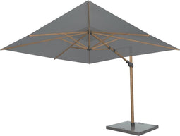 4 Seasons Outdoor Siesta Premium Zweefparasol 300x300 - Antraciet/Houtlook Frame