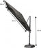 4-Seasons zweefparasol Siesta Premium 300 x 300 cm Charcoal