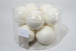 4 stuks 10 kerstballen wolwit emaille 60 mm