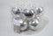 4 stuks 10 kerstballen zilver glans-mat 60 mm