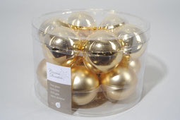 4 stuks 12 kerstballen licht goud glans 50 mm