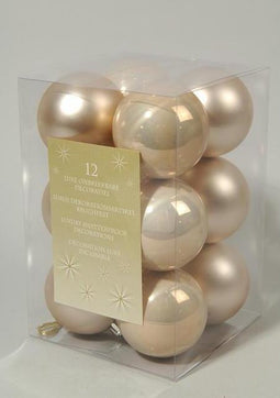 4 stuks 12 kerstballen parel 60 mm