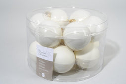 4 stuks 12 kerstballen wolwit emaille 50 mm