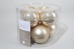 4 stuks 8 kerstballen parel emaille 70 mm