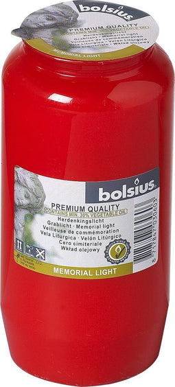 4 stuks Bolsius Herdenkingslicht compo nr.7 rood